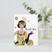 1920年の女の子案内、ギャツビ感謝していー君 インビテーションポストカード (スタンド正面)