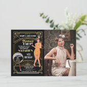 1920年の殺人事件の謎誕生日写真パーティーデコ 招待状 (スタンド正面)