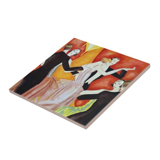 1920年の踊りカップル タイル (側面)