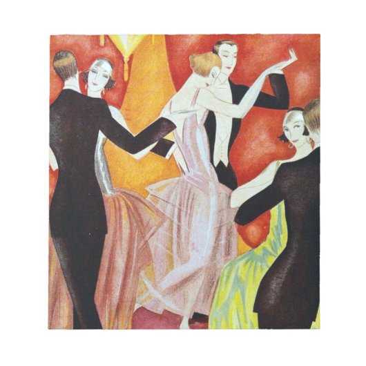 1920年の踊りカップル ノートパッド (正面)