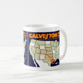 1920年のGalvestonテキサス州ポスター コーヒーマグカップ (正面右)