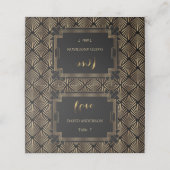 1920年エレガントのギャツビー素晴らしの金ゴールドの声が大き結婚く響く プレイスカード (外部開封)