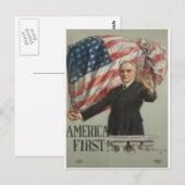 1920年キャンペ大統領のーン ポストカード (正面/裏面)