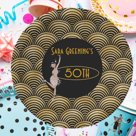 1920年ギャツビーで20代のフラッパ素晴らしーを吹き鳴らす ペーパープレート