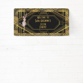 1920年ギャツビーで20代のフラッパ素晴らしーを吹き鳴らす 横断幕 (インサイチュ)