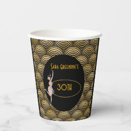 1920年ギャツビーで20代のフラッパ素晴らしーを吹き鳴らす 紙コップ