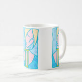 1920年ジェミニ女性の青と記号 コーヒーマグカップ (正面右)