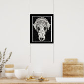 1920年ジュリー・ド・グラーグ著「犬の頭」 ポスター (キッチン)