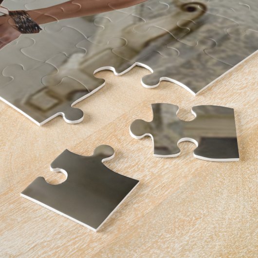 1920年フェム・ファタール・ディヴァ – 喫煙と銃 ジグソーパズル (側面)