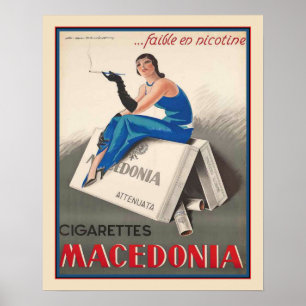 1920年マルチェロ・ドゥドヴィッチ・マケドニアタバコ ポスター
