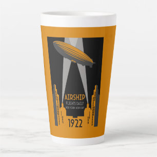 1920年レトロ飛行船 カフェラテマグ