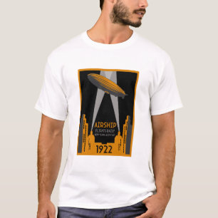 1920年レトロ飛行船 Tシャツ