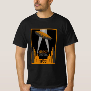 1920年レトロ飛行船 Tシャツ