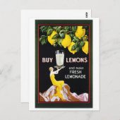 1920年ヴィンテージ食料品販売レモネードポスター復元 ポストカード (正面/裏面)
