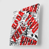 1920年代のアバン・ガード・ダダ・アート・ポスター スクエア壁時計 (傾斜)