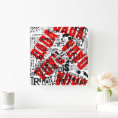 1920年代のアバン・ガード・ダダ・アート・ポスター スクエア壁時計 (ホーム)