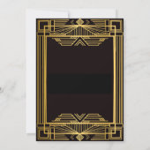 1920年代のアートデコ殺人ミステリー誕生日パーティー 招待状 (裏面)