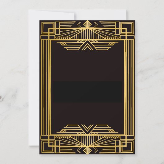 1920年代のアートデコ殺人ミステリー誕生日パーティー 招待状 (裏面)