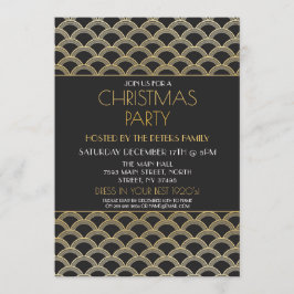 1920年代のアールデコクリスマスギャツビーパーティの招待状 招待状