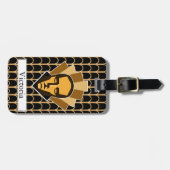 1920年代のアールデコスタイル轟音20年代像紋章 ラゲッジタグ (正面横)