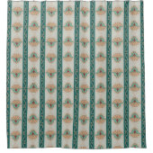 1920年代のアールデコストライプ  シャワーカーテン (正面)