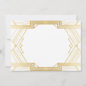 1920年代のアールデコブライダルシャワーバチェロレッテ 招待状 (裏面)