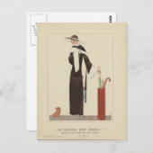 1920年代のアールデコレディ～オレヴォワモンアムール ポストカード (正面/裏面)