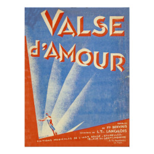 1920年代のアールデコ楽譜 ポスター