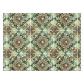 1920年代のアールデコ様式の豪華なグリーンゴールド テーブルクロス (正面(横))