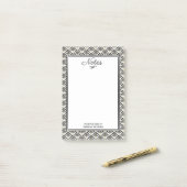 1920年代のアールデコ白黒ファン ポストイット (デスク上)