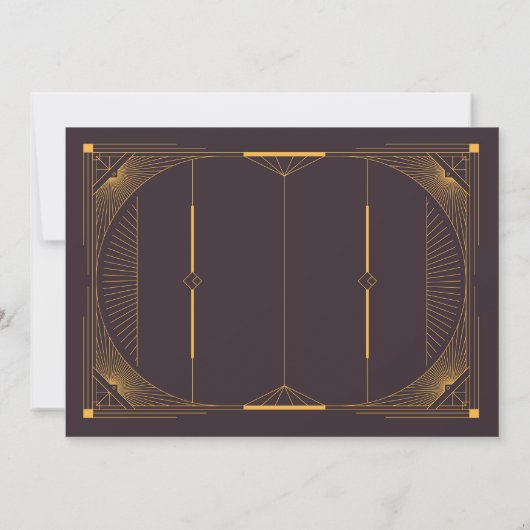 1920年代のアールデコ誕生日ギャツビーパーティー写真 招待状 (裏面)