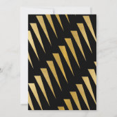 1920年代のアールデコ誕生日パーティー金ゴールド招待状ギャツビー 招待状 (裏面)