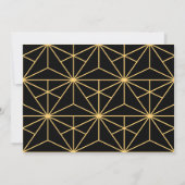 1920年代のアールデコ調の美しいウェディングプランナー提案カード 招待状 (裏面)