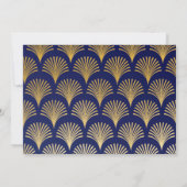 1920年代のアールデコ金ゴールド写真卒業ギャツビーパーティー 招待状 (裏面)