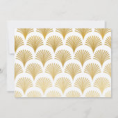 1920年代のアールデコ金ゴールド写真卒業ギャツビーパーティー 招待状 (裏面)