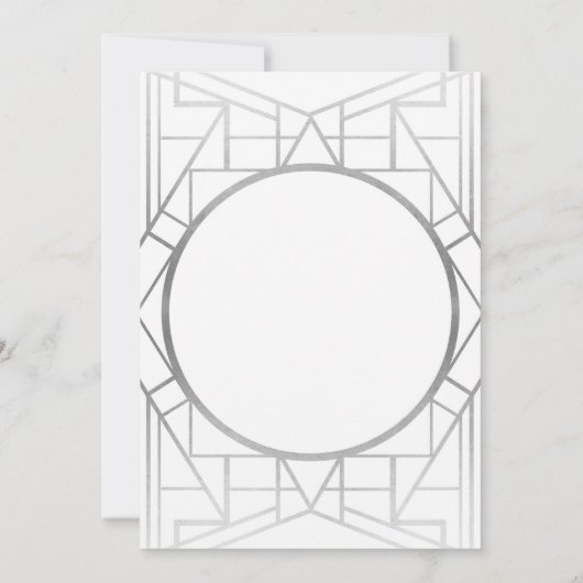 1920年代のアールデコ·ギャツビー·金ゴールド20年代の結婚式への招待 招待状 (裏面)