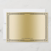 1920年代のアールデコ フラッパーガールとギャングスター 招待状 (裏面)