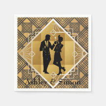 1920年代のアール・デコ。 フラッパー。