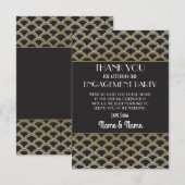 1920年代のエンゲージメント・ウェディングパーティーお礼 招待状 (正面/裏面)