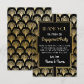 1920年代のエンゲージメント・ウェディングパーティーカードに感謝 サンキューカード (正面/裏面)