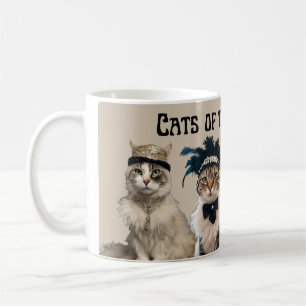 1920年代のガッツィ踊りのフラッパー猫の猫 コーヒーマグカップ