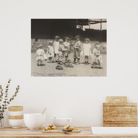 1920年代のキッズ遊ズ野球リーグ専攻の球場 ポスター (キッチン)