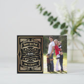 1920年代のギャツビータイポグラフィの新年写真 シーズンポストカード (スタンド正面)