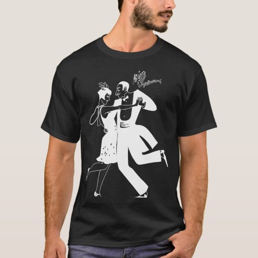 1920年代のギャツビー素晴らしグラマラスなカップル踊りクラス Tシャツ (正面)