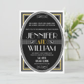 1920年代のギャツビー素晴らし結婚式招待状 招待状 (スタンド正面)