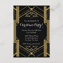 1920年代のギャツビーNYCテ素晴らしーマドクリスマスパーティー 招待状