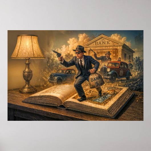 1920年代のギャングの本シーンイラストレーション ポスター (正面)