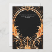 1920年代のグレート・ギャツビー・フラッパーガール・レトロ風 招待状 (裏面)