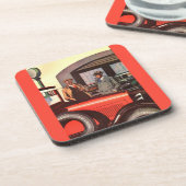 1920年代のケリー・スプリングフィールドのタイヤ広告 – もう一つ コースター (左側)