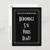 1920年代のゴージャスなスタイルのRSVPポストカード ポストカード (正面/裏面)